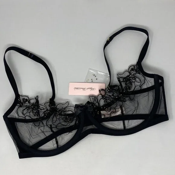 Agent Provocateur Lindie Black Bra 36DD NWT $250